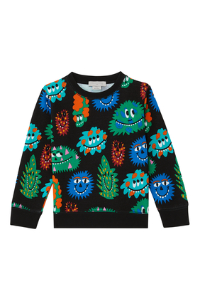 Kids Cotton Monster Jersey Sweatshirt